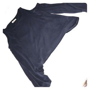 Navy cold shoulder top